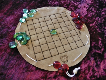 Latrunculi with game pieces