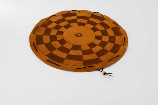 byzantine chess, round chess, circular chess dark brown